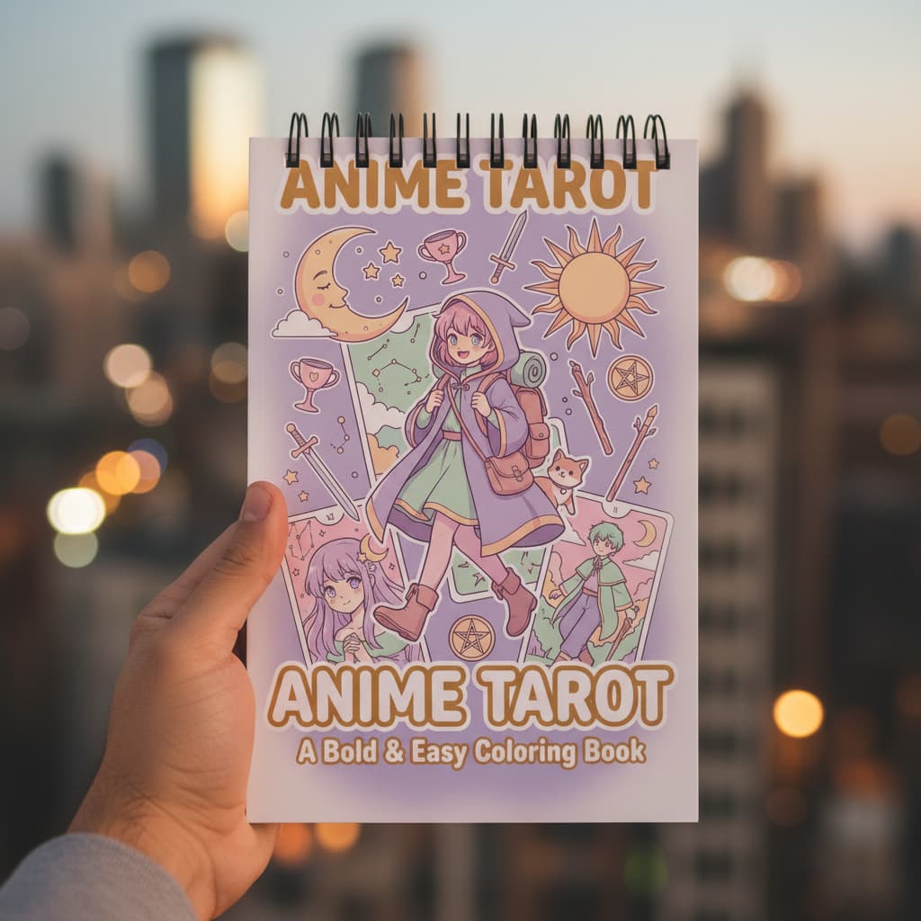 Anime Tarot: Bold & Easy Boyama Kitabı - 10x20 cm