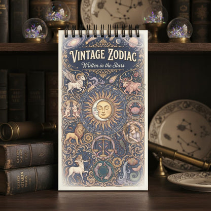 Vintage Zodiac Written in the Stars Boyama Kitabı - Çanta / Cep Boy - 10x20 cm