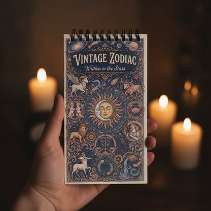 Vintage Zodiac Written in the Stars Boyama Kitabı - Çanta / Cep Boy - 10x20 cm