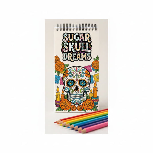 Sugar Skull Dreams Cep Boy Boyama Kitabı 10x20 cm