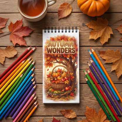 Autumn Wonders – Sonbahar Temalı Cep Boy Boyama Kitabı | Kendine Zaman Ayır