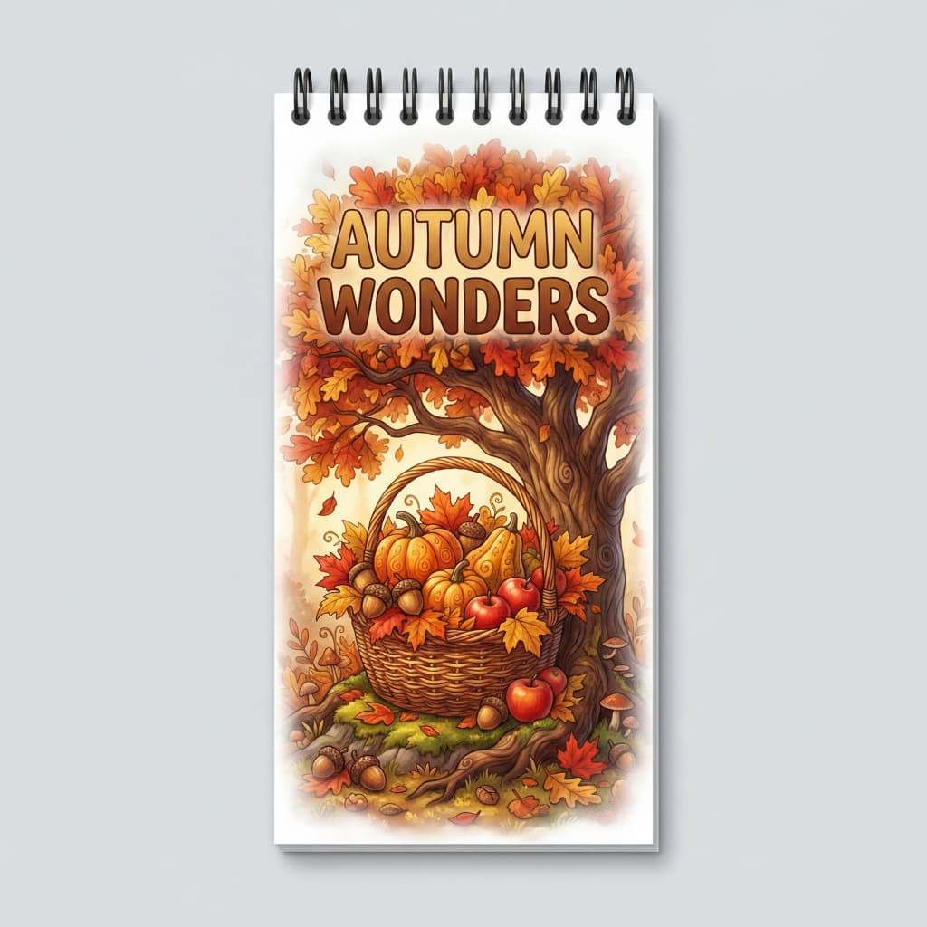 Autumn Wonders – Sonbahar Temalı Cep Boy Boyama Kitabı | Kendine Zaman Ayır
