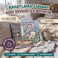 Cozy House Cats Ev Kedileri 20x20 Cm Büyük Boyama Kitabı, Çocuklar Yetişkinler