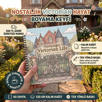 Vintage Nostalgic Victorian Life 20x20 Cm Büyük Boyama Kitabı, Çocuklar Ve Yetişkinlere