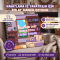Bold And Easy Anime Style Living Rooms – 20x20 cm Büyük Boyama Kitabı, Çocuklar ve Yetişkinler İçin