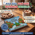 Yılbaşı Cozy Holiday Scenes Bold And Easy 20x20 Cm Büyük Boyama Kitabı, Çocuklar Yetişkinler