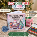 Yılbaşı Cozy Christmas Elements 20x20 Cm Büyük Boyama Kitabı, Çocuklar Ve Yetişkinler İçin