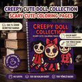 Creepy Doll Collection Bold And Easy 20x20 Cm Büyük Boyama Kitabı Çocuklar Yetişkinler